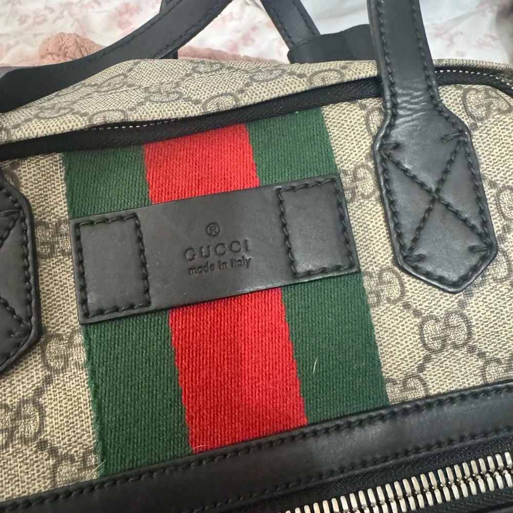 Gucci Brown and Black Backpack with Iconic Monogram - Picture 2 of 4